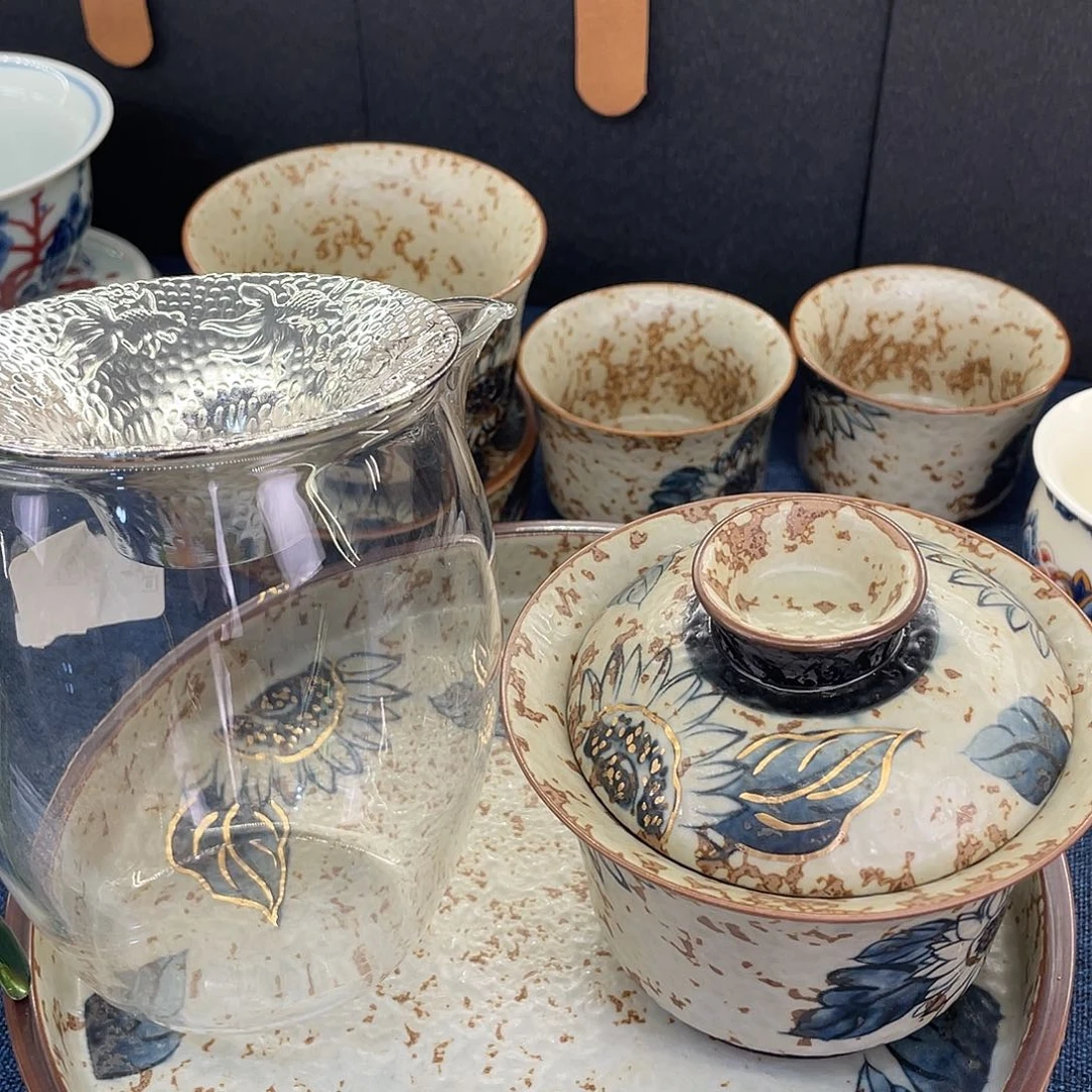 陶景德陶瓷盖碗茶具