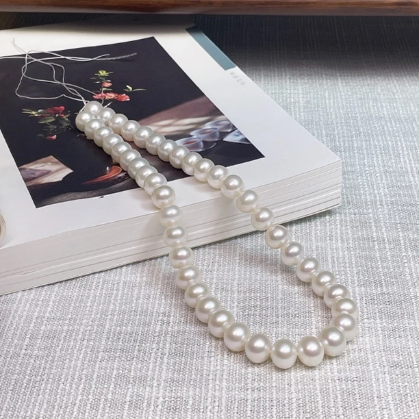 团圆家 11-12mm 100%正品淡水珍珠项链气质轻奢高端大颗时尚精致