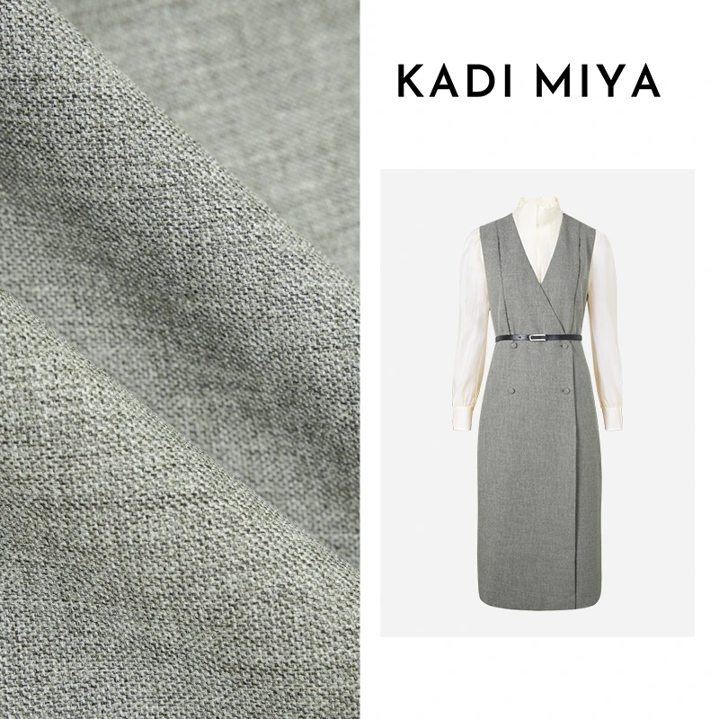 KADIMIYA【都市Lady】法式静奢风西装连衣裙肌理木耳边衬衫两件套