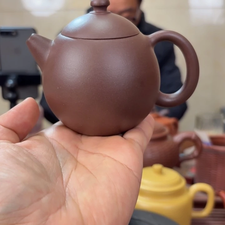 紫砂茶壶紫泥龙蛋