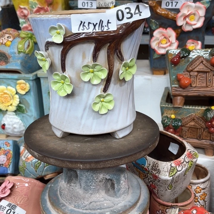 紫砂花盆粗陶材质多肉花盆