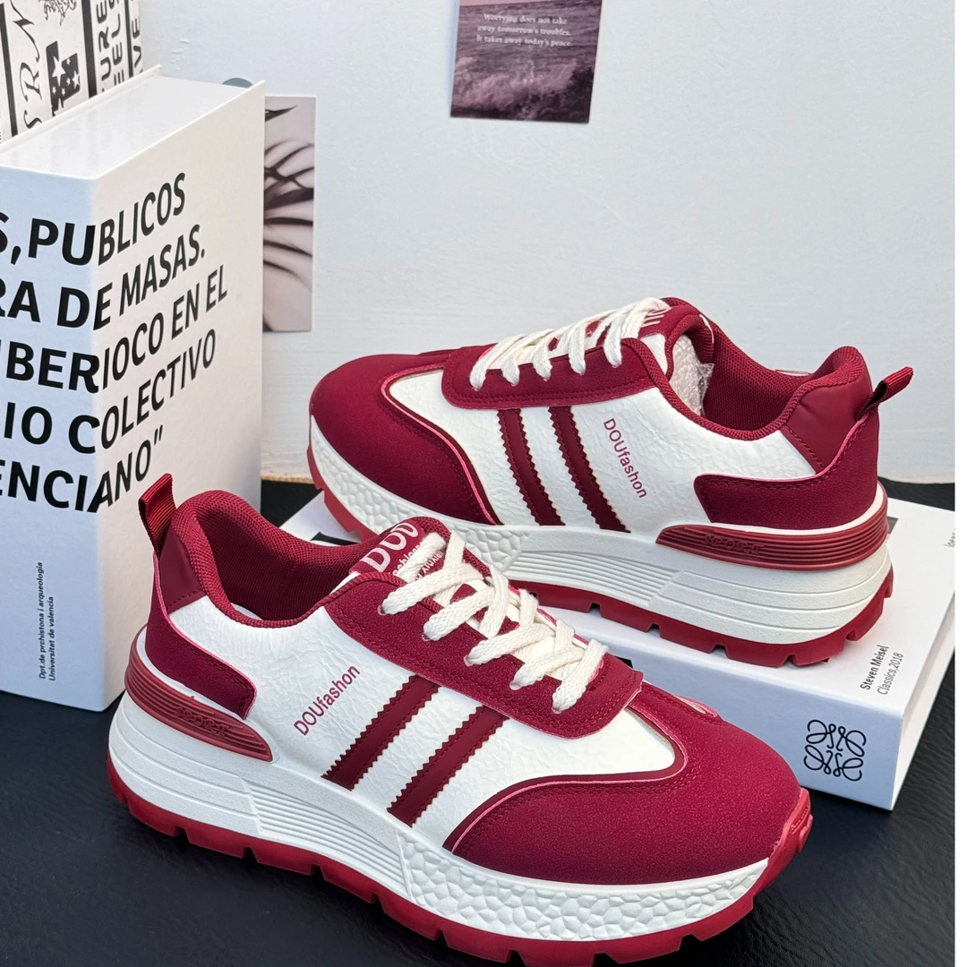 2025春款百搭新款增高老爹鞋百搭运动休闲松糕阿甘鞋女