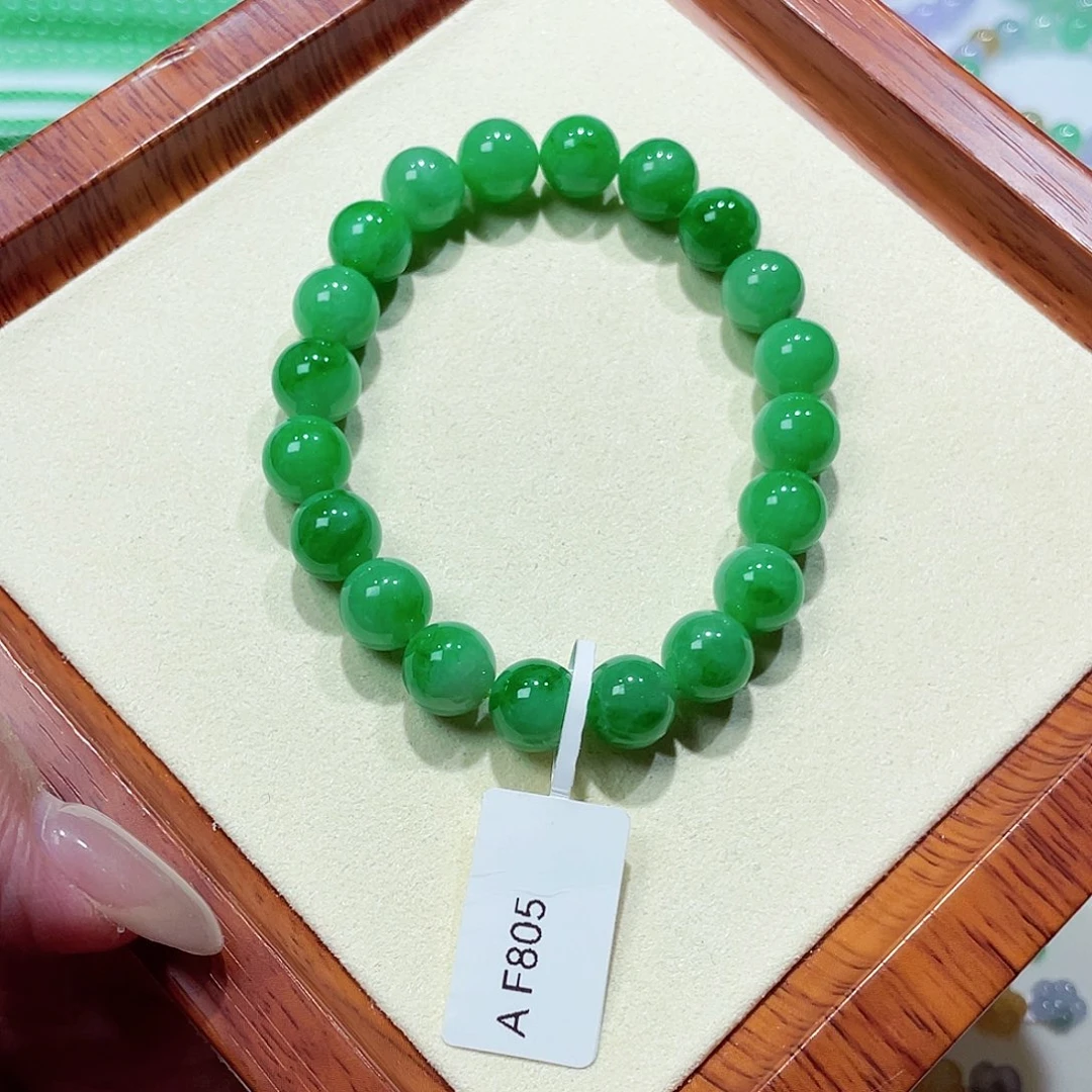 翡翠未镶嵌手链天然缅甸翡翠A货卡9.8