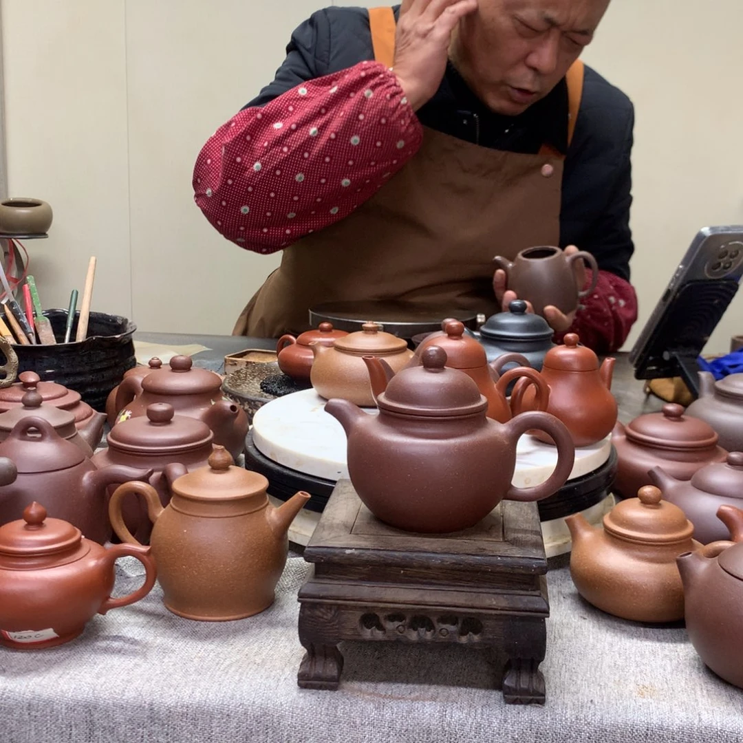 紫泥茶壶小掇球170 C半手工制作