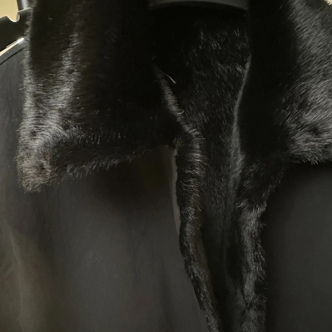 【雪和冬日】 ins廓版慵懒感两面穿派克服中长款毛毛厚外套