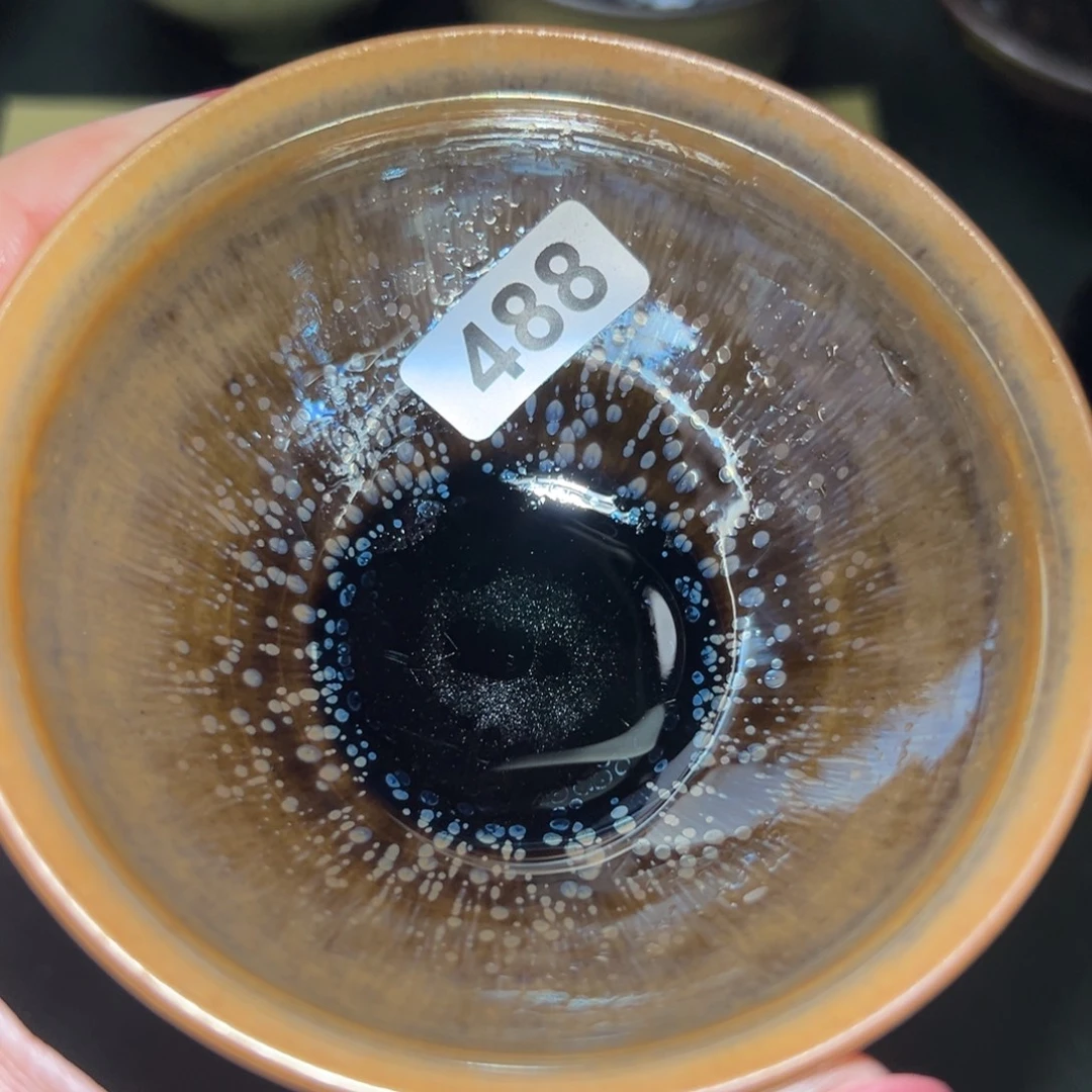 蓝***虫茶盏全手工原矿原釉建盏