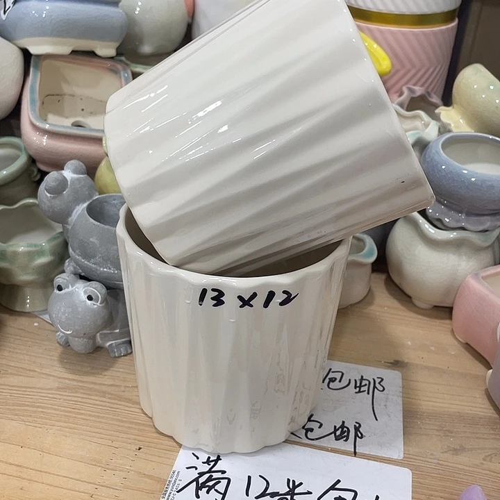 红陶高温陶瓷花盆凑12米包邮