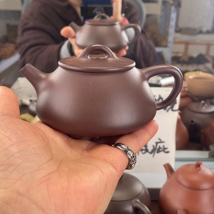 紫砂茶壶四号井底槽清全手工平盖200cc