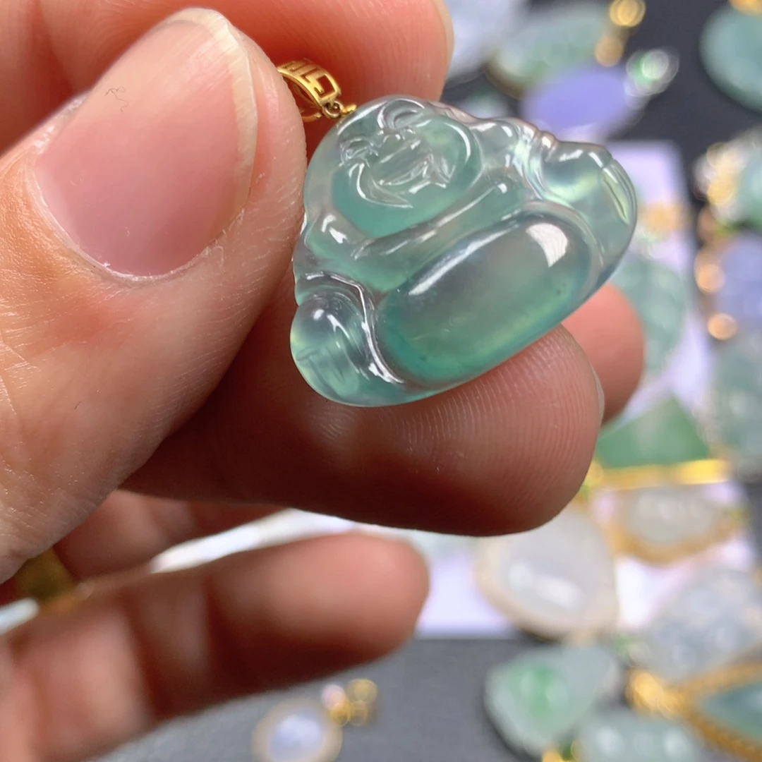【闪购商品】翡翠颈饰18K金镶嵌翡翠