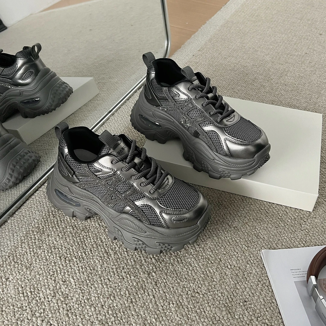 【芳芳私人定制】厚底老爹鞋女鞋秋季女士透气网面鞋子运动慢跑鞋