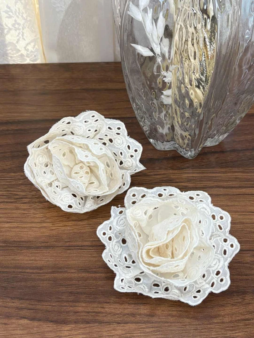 合金胸针 【韩系蕾丝镂空玫瑰花胸针】两个