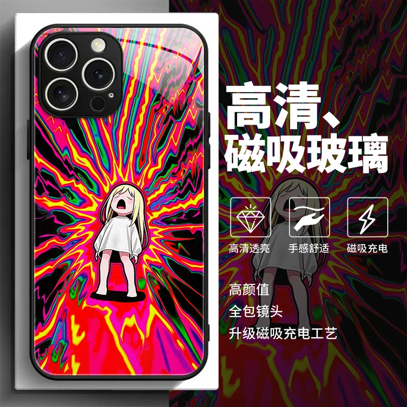 情侣男孩女孩适用苹果17promax华为 vivo小米 oppo磁吸金属玻璃壳