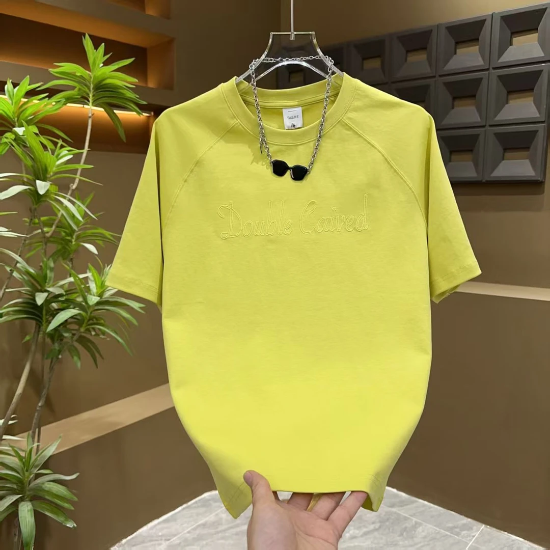 【2025.双面液氨】潮牌设计贴布字母刺绣宽松情侣款短袖