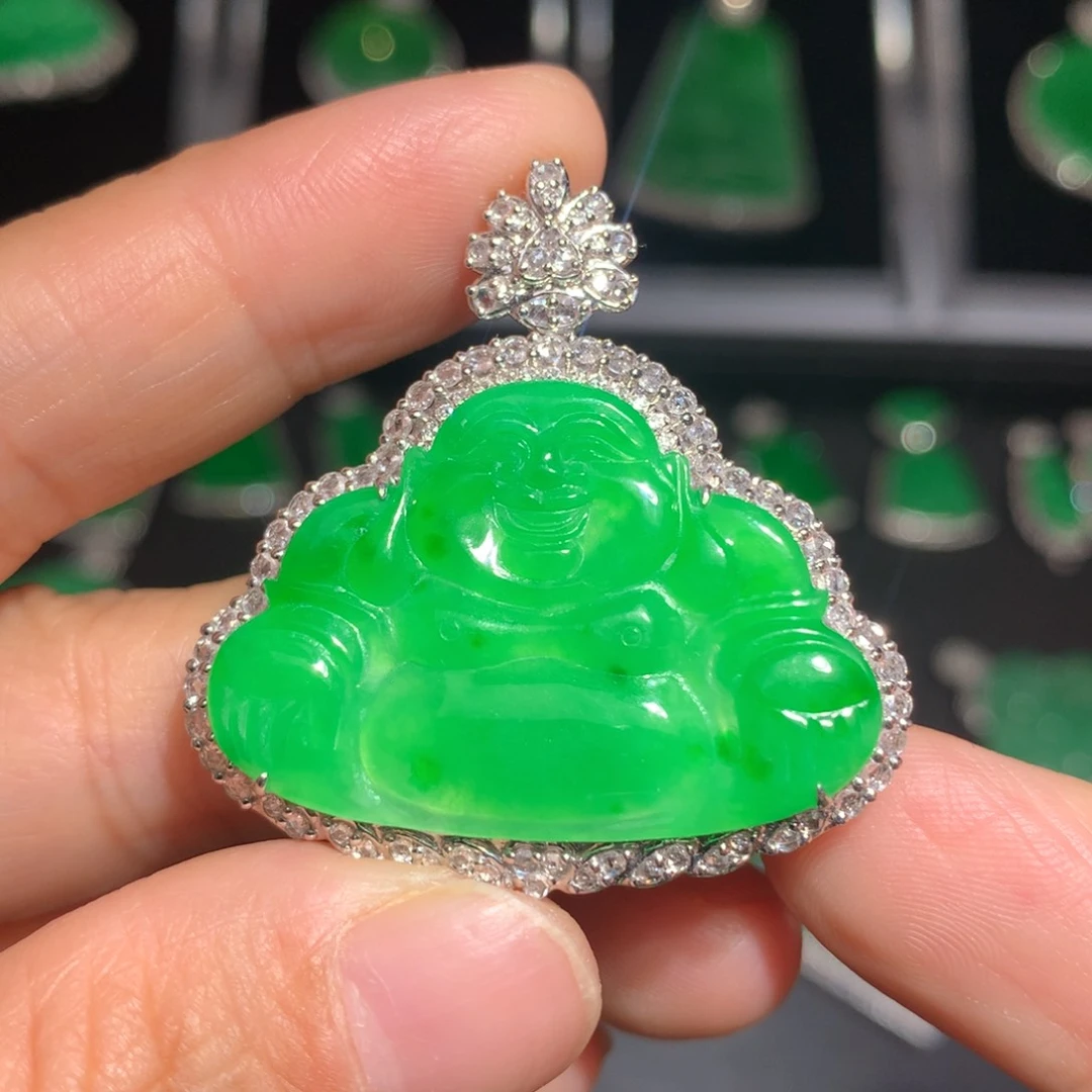 翡翠颈饰18K金镶嵌g****6翡翠