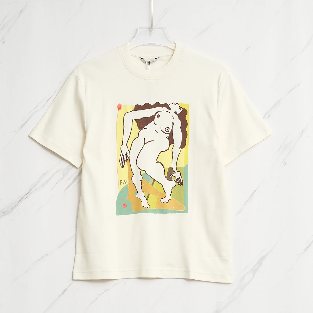 全新未使用/Holzweiler女士艺术印花T恤HEGU00135