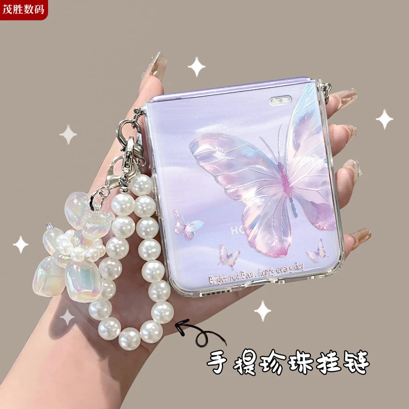 适用荣耀Magicvflip2手机壳magic v flip新款小折叠屏透明软蝴蝶