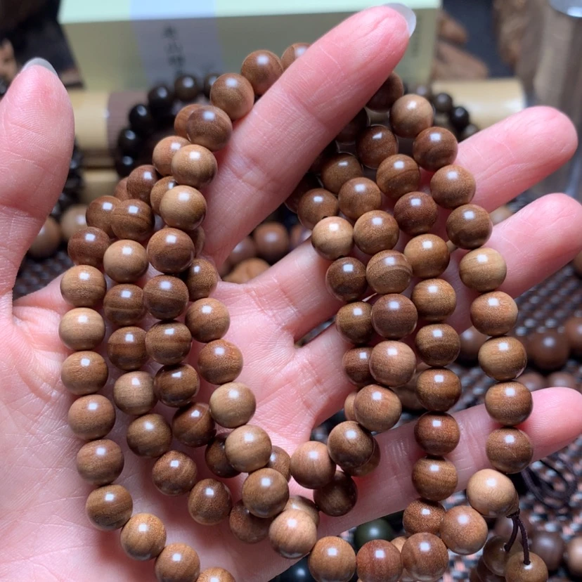 【闪购商品】檀香木手串/手链0.8*108横纹 老山