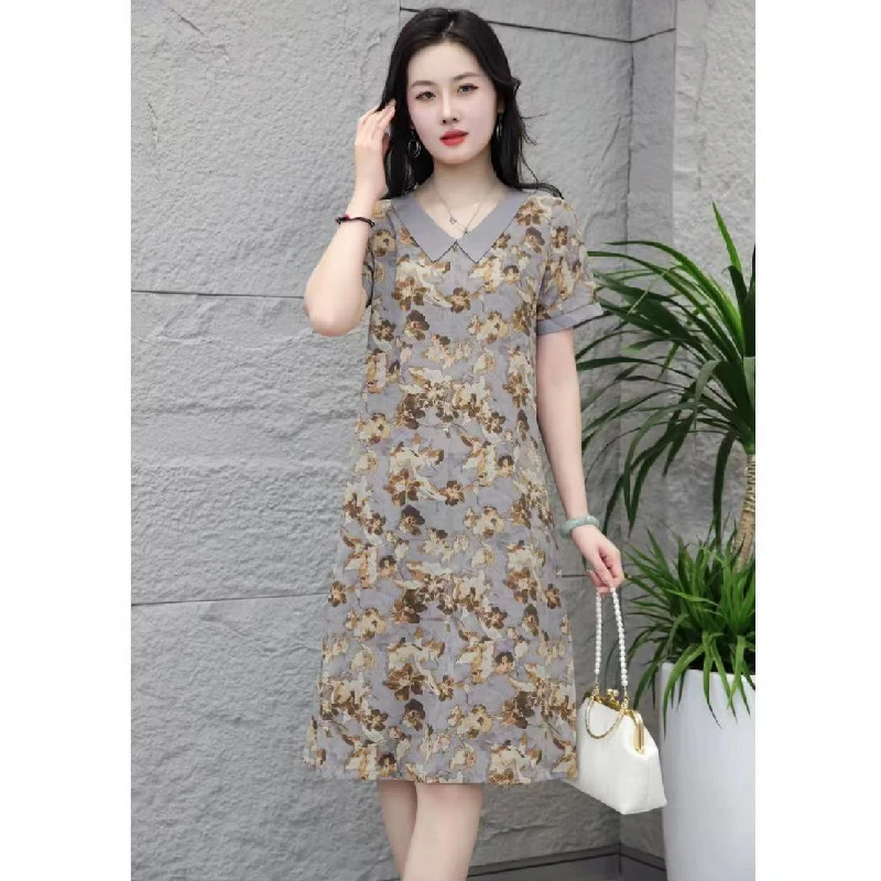 【撤柜断码甩】M726女装连衣裙气质时尚夏季休闲百搭中长款裙子