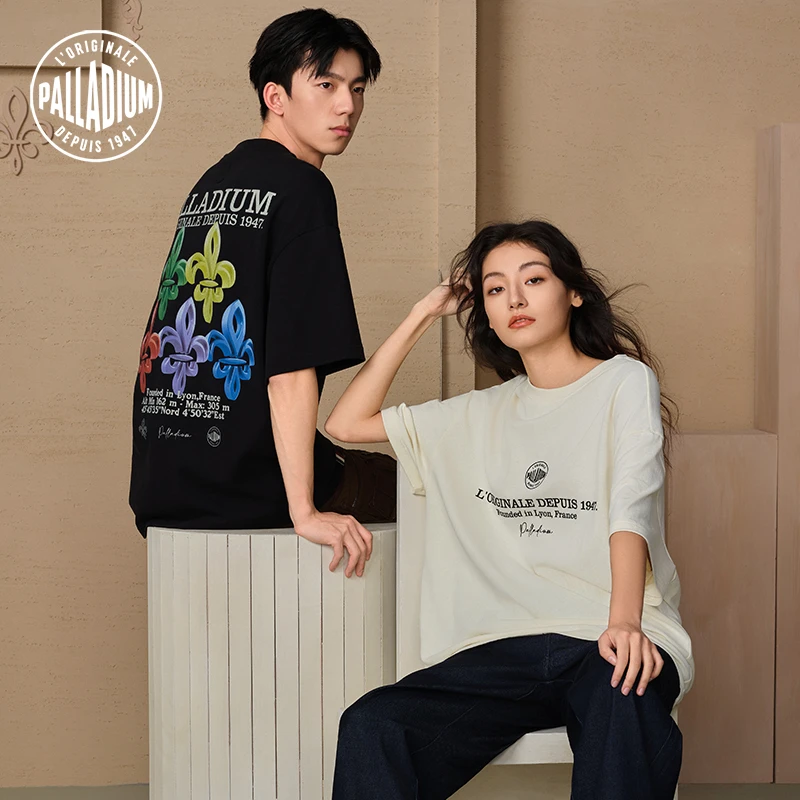 【檀健次同款】帕拉丁运动休闲潮流时尚宽松中性圆领套头T恤109815