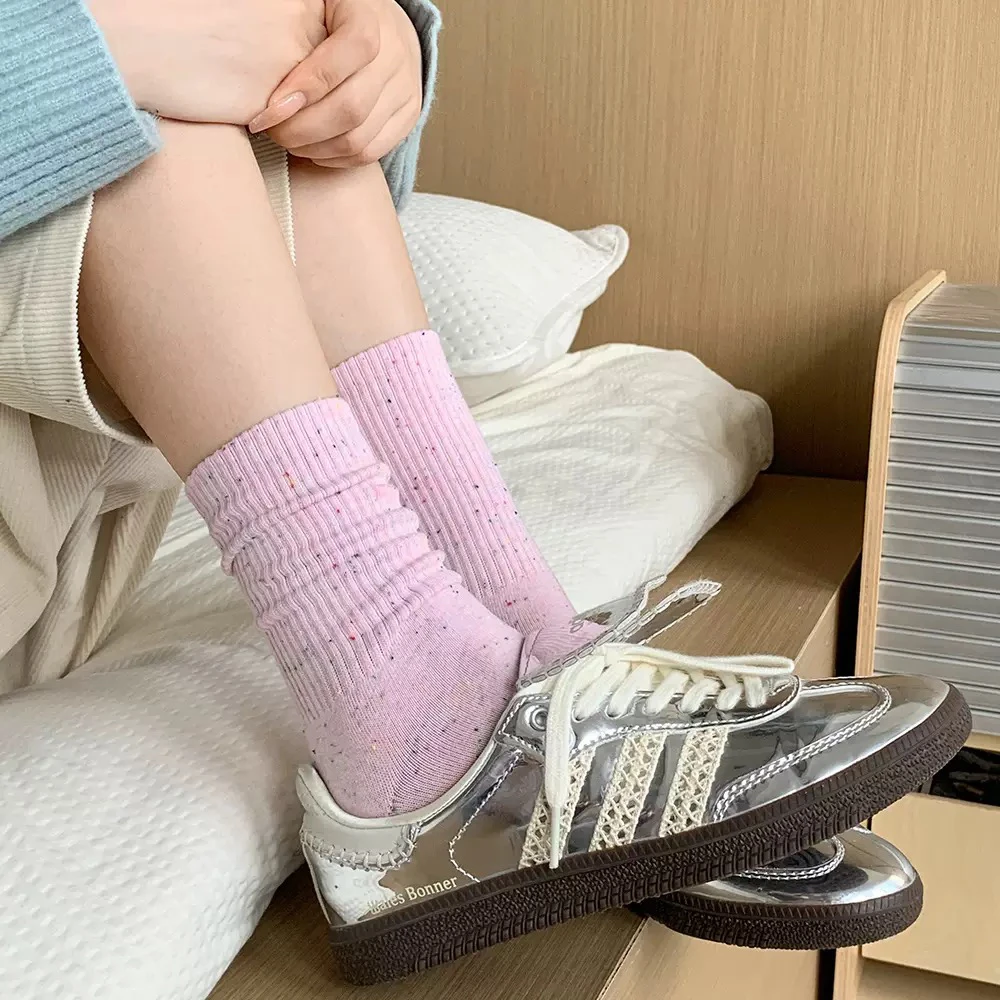 5双袜子女中筒ins潮春秋款无骨百搭长袜35-40码
