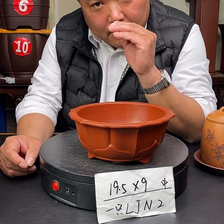 紫砂花盆货号一只LHN2