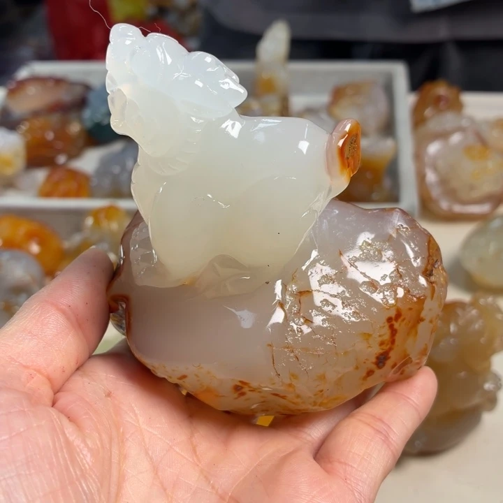 玛瑙/玉髓未镶嵌吊坠(不含链)