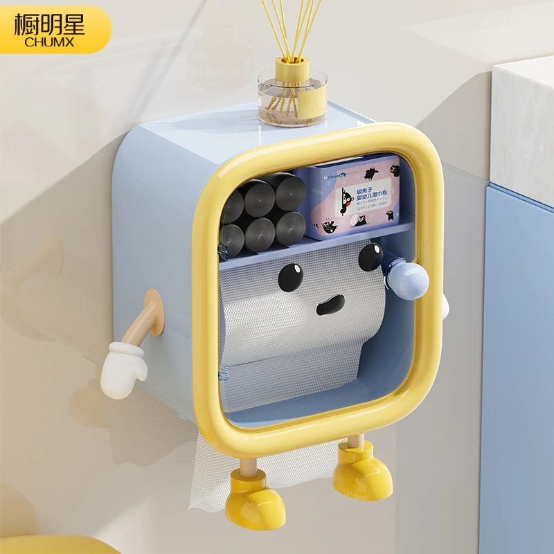 卫生间厕纸盒纸巾盒壁挂式厕纸架卷纸筒卫生纸置物架厕所抽纸盒