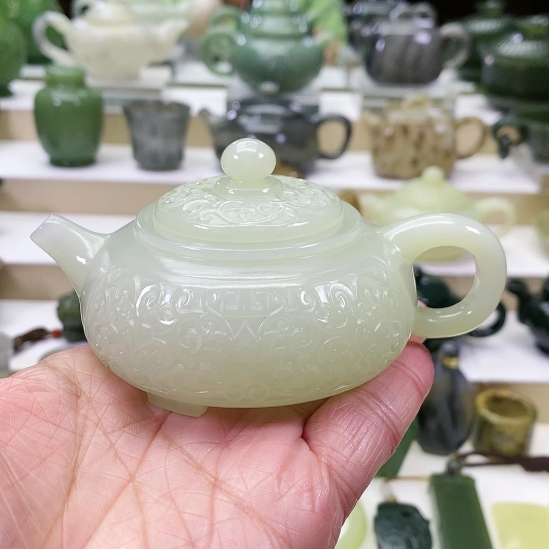 和田玉茶壶未镶嵌三*