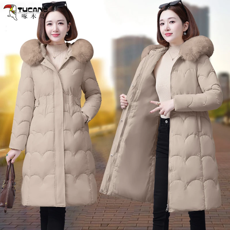 【官方品牌】啄木鳥棉服外套女冬季新款2025宽松时尚韩版冬装棉衣潮