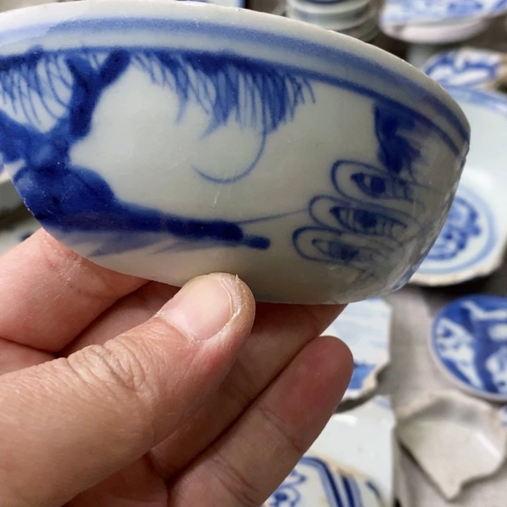 瓷片现代瓷器青花瓷片