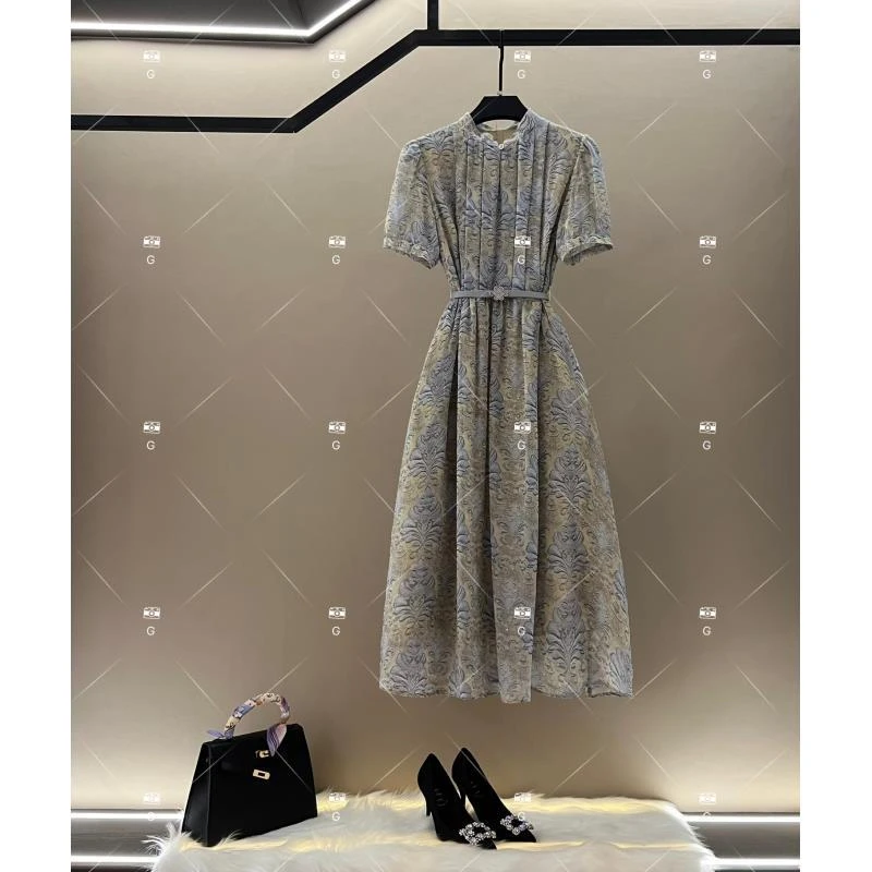 【玲】春夏设计师夏季显瘦优雅时尚气质轻奢连衣裙 GS-57202