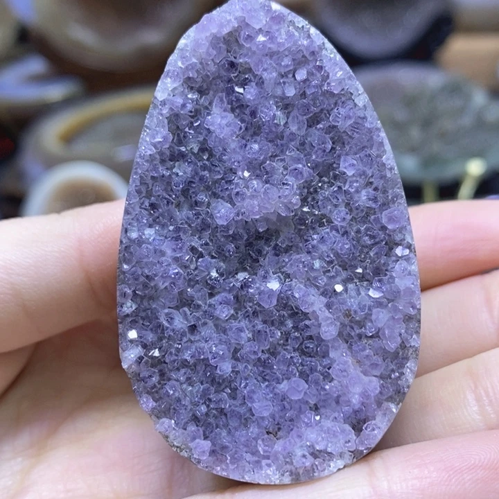 未镶嵌珠宝半成品水晶紫晶蛋