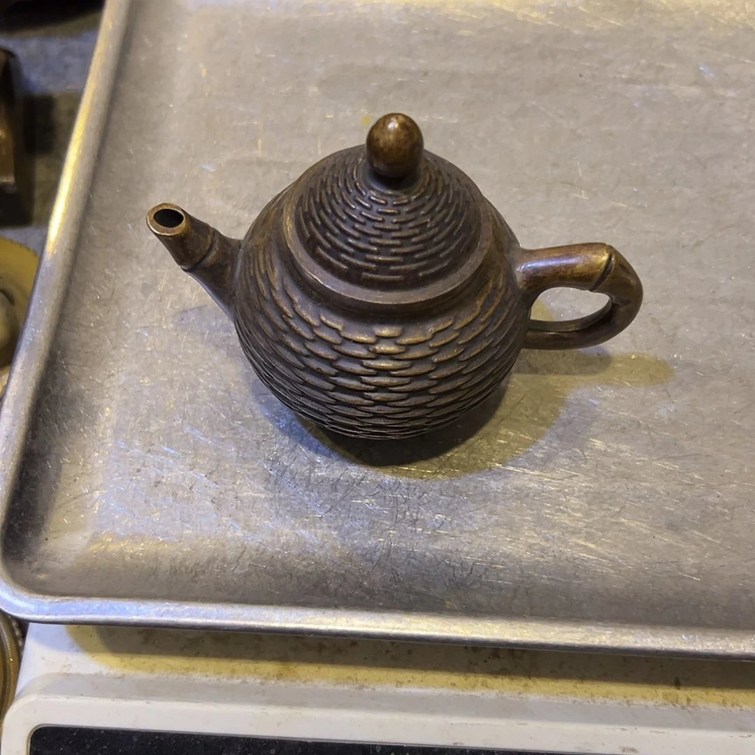 陈***福黄铜摆件，文房摆件