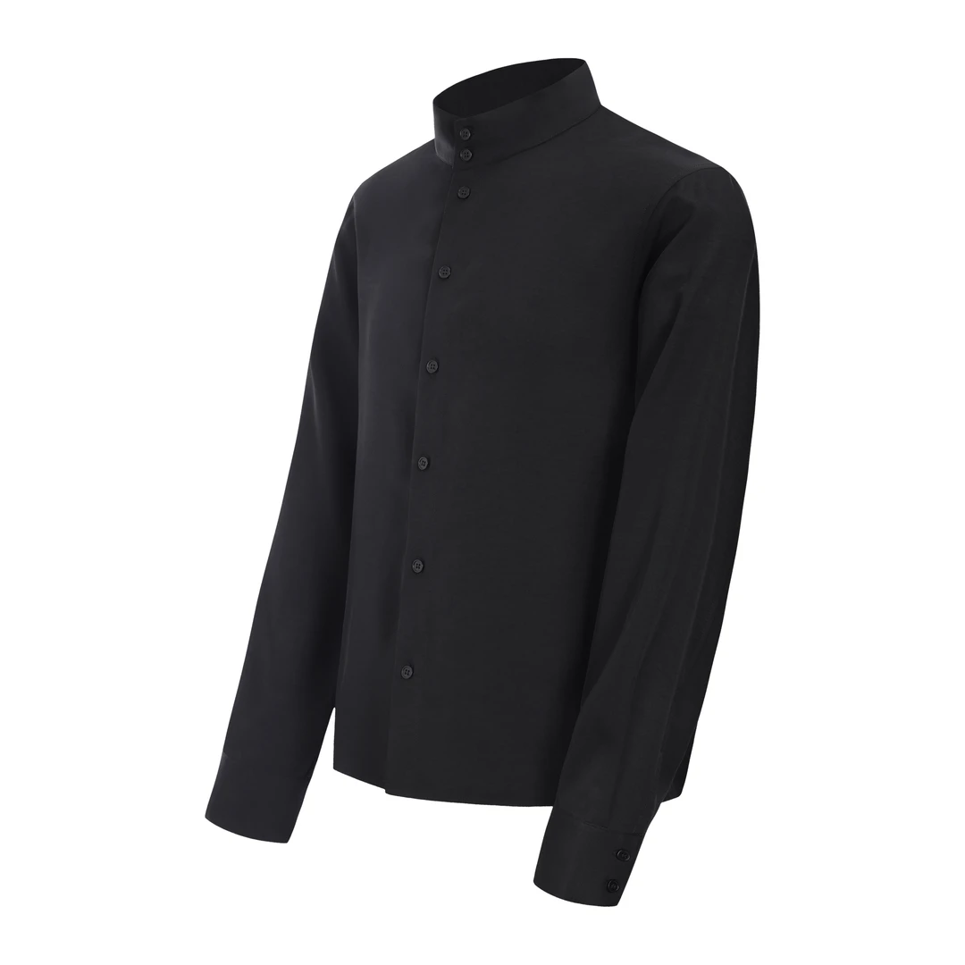 Casoulty Harrington shirt/哈灵顿衬衫 立领长袖衬衫优雅风