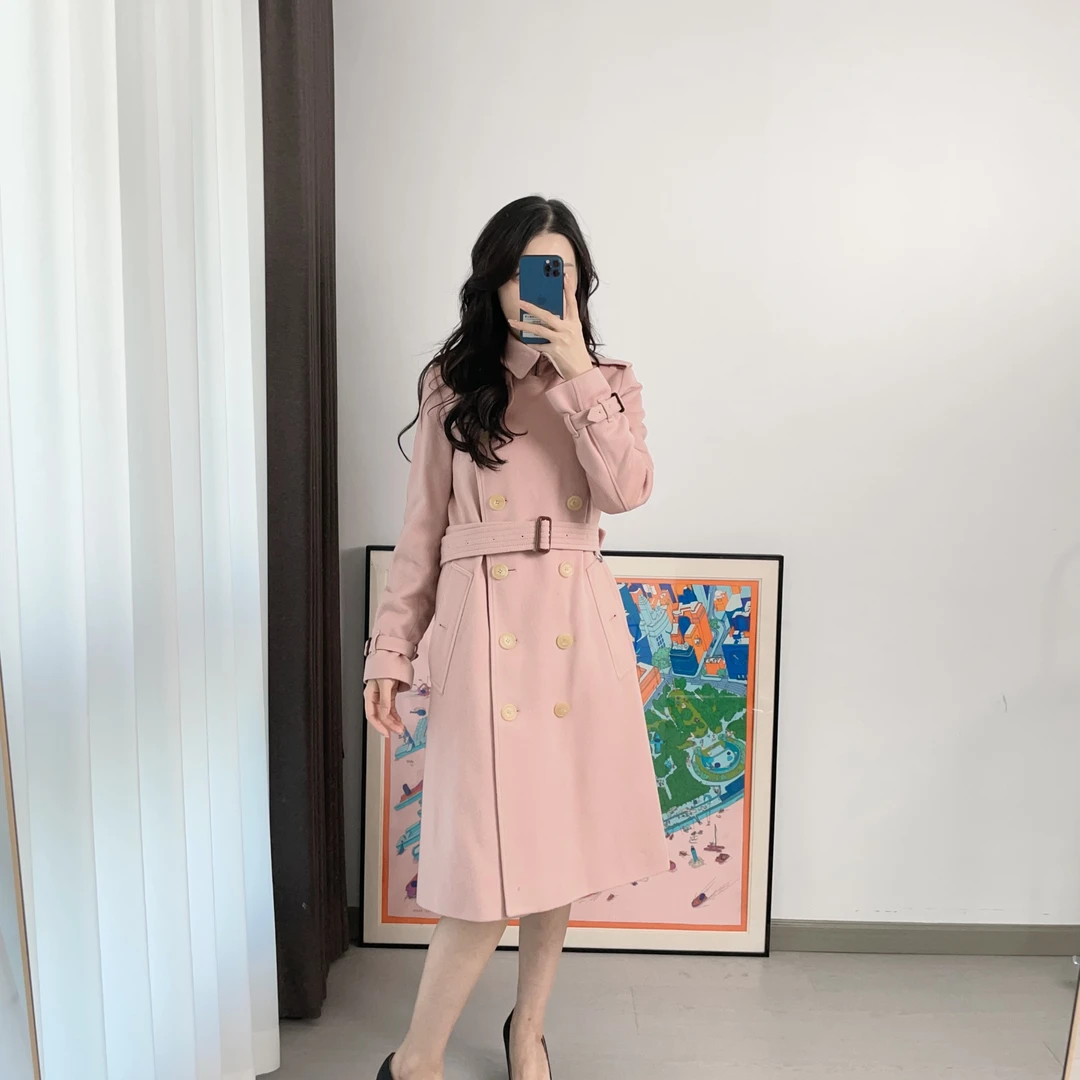 95新 BURBERRY/博柏利 大衣粉色/251115JCL3H02