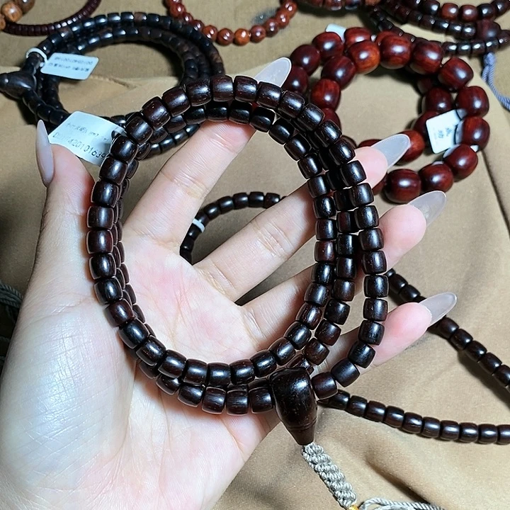 檀香紫檀（小叶紫檀）6*7*108颗金星多圈