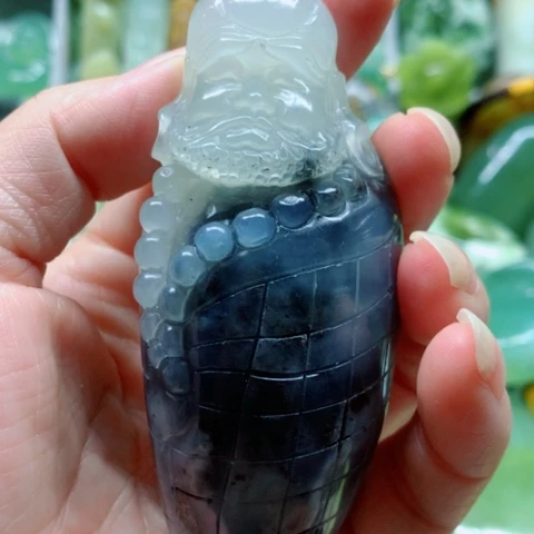蛇纹石玉未镶嵌手把件