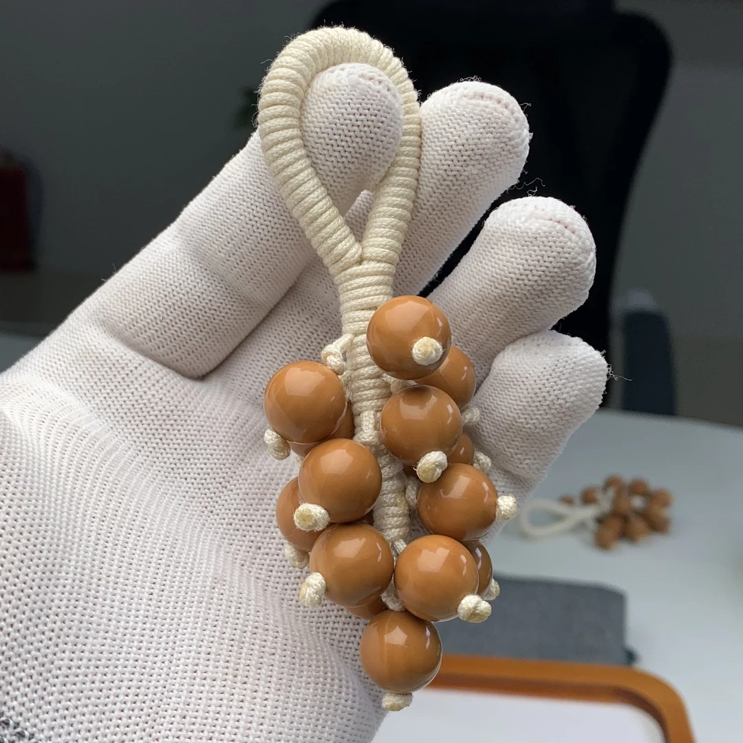 猴头核桃文玩葡萄解压神器正圆光珠手工编制寓意硕果累累福气满满