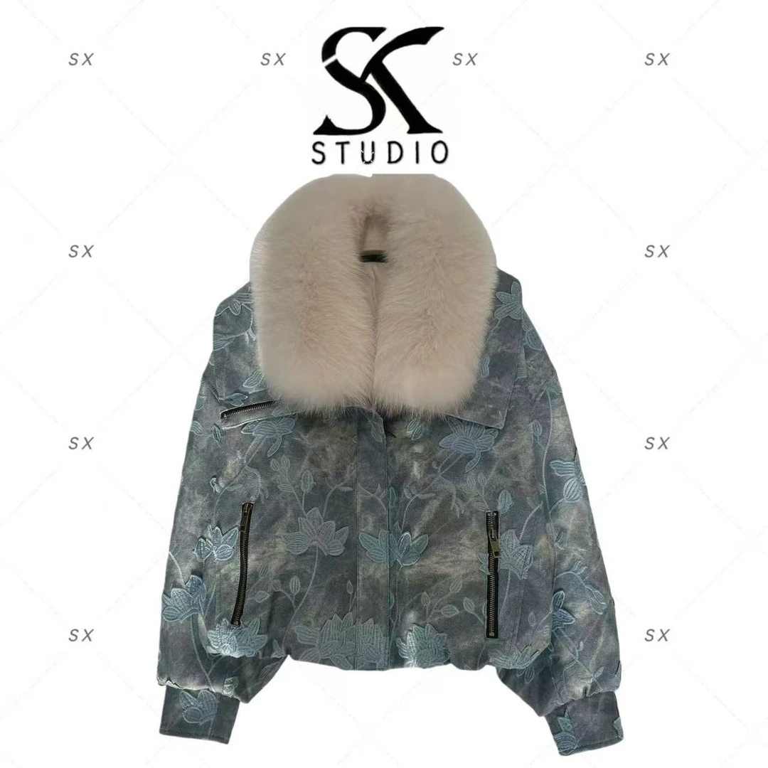 8730女装轻奢新款外套（狐狸毛配羽绒）SXZY-2501