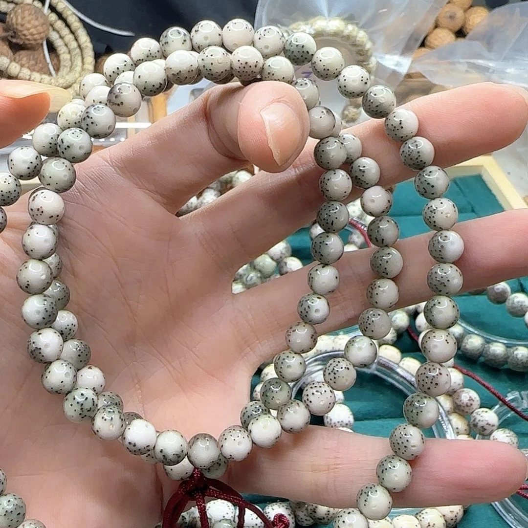 星月菩提手串风*石玉料108圆