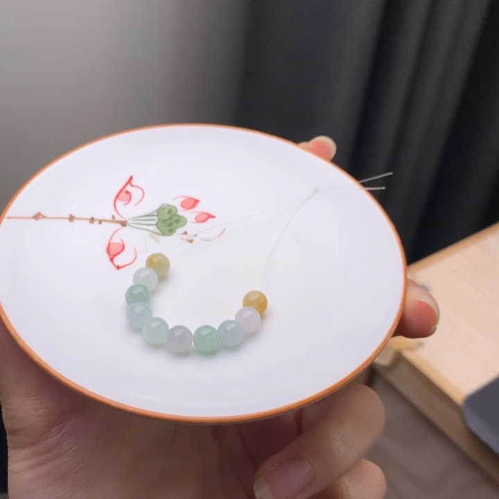 翡翠未镶嵌手链翡翠y1143 卡5.6
