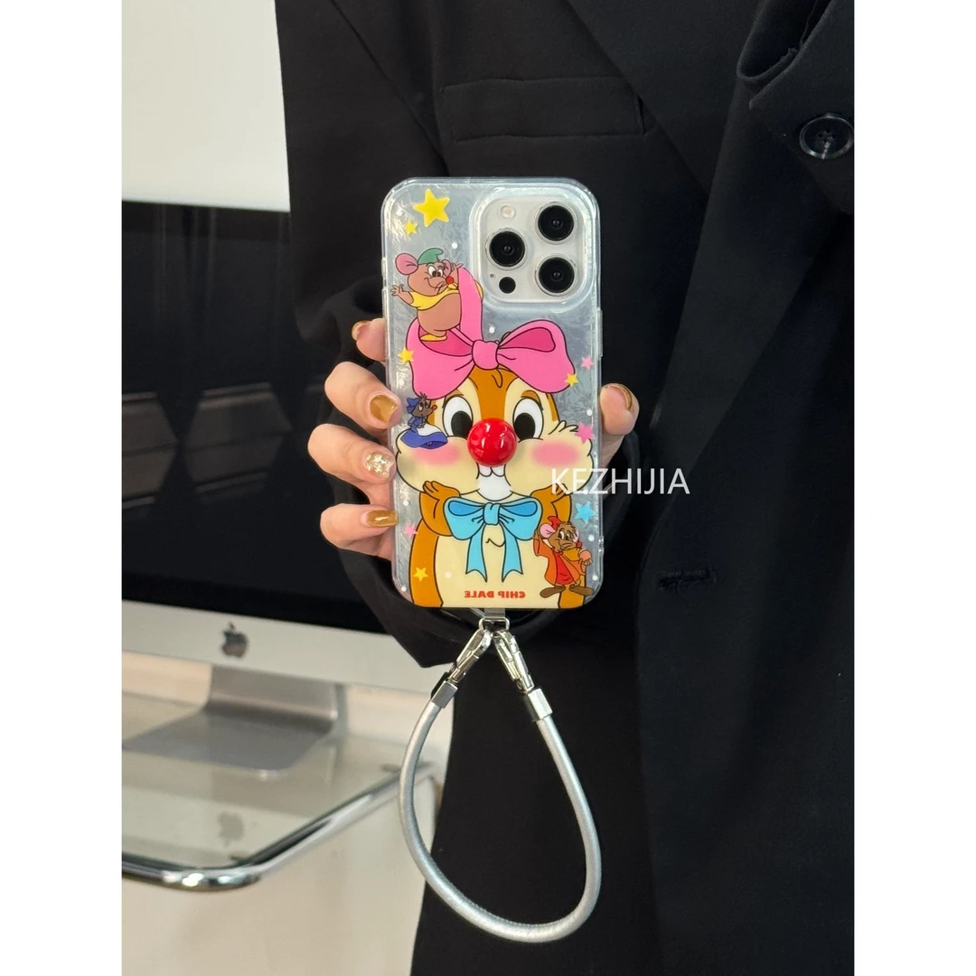 【壳之】可爱蝴蝶结大鼻子土拨鼠适用苹果16/15/14/13promax手机壳