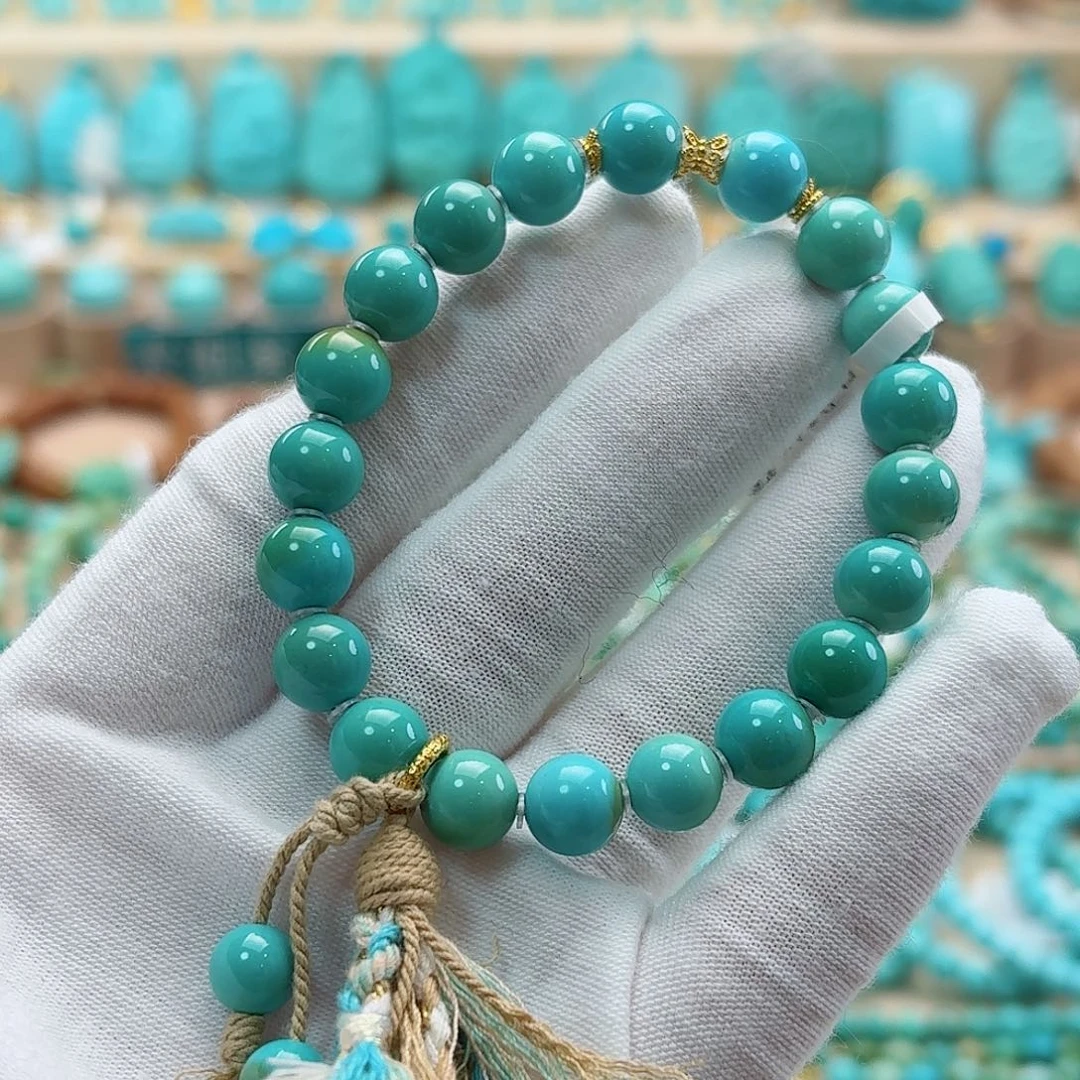 绿松石18K金镶嵌珠宝奇石