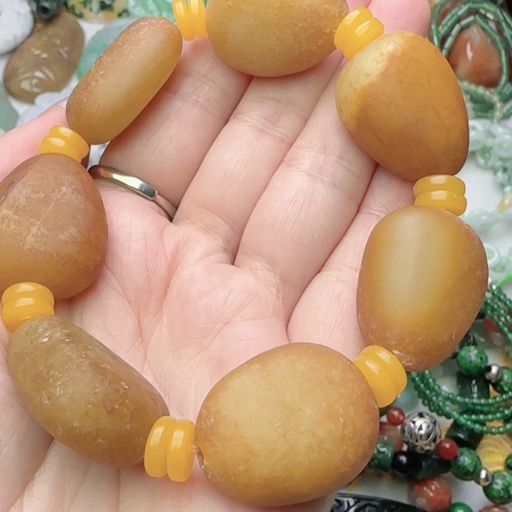 和田玉未镶嵌颈饰天然A货45