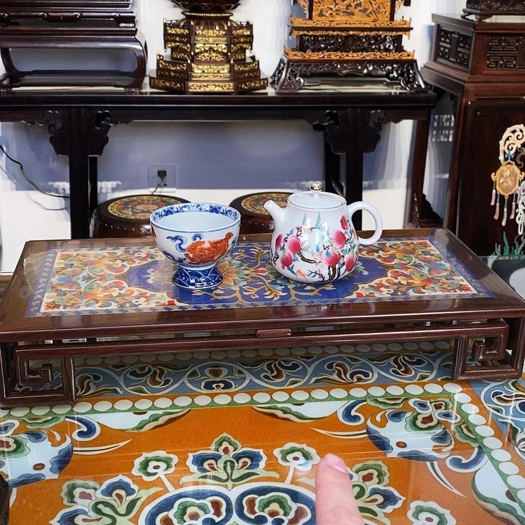 夏***天红酸枝木类成套家具大红酸枝底座