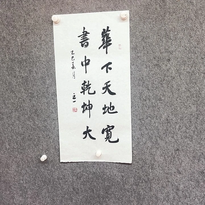 书法华下天地宽作品