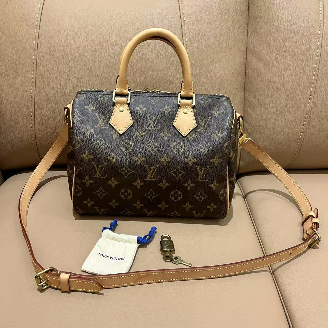 95新 LouisVuitton/路易威登 speedy25肩带款 成色好