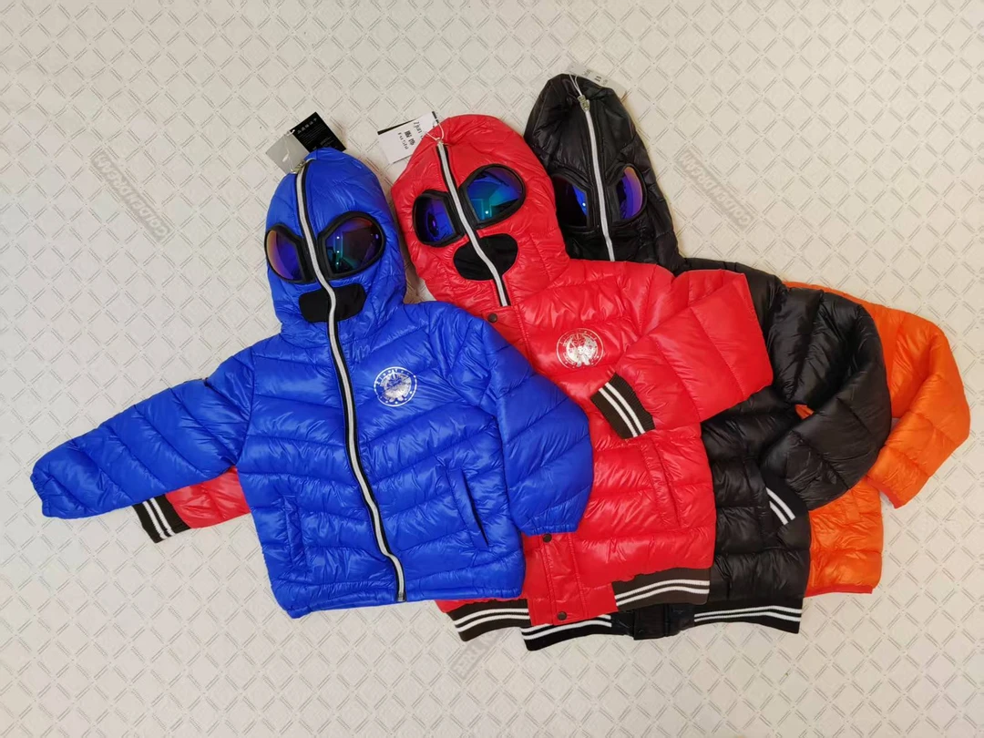 儿童秋冬奥特曼防风眼镜连帽校服神器保暖羽绒棉衣外套