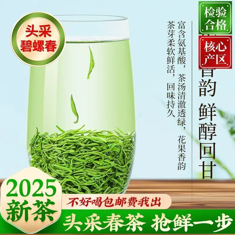 明前碧螺春2025年新茶浓香型绿茶嫩芽先试喝