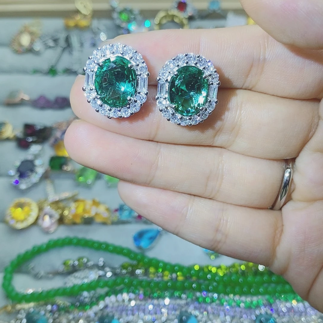 【闪购商品】银S925镶嵌耳饰托帕石